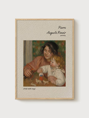 Pierre-Auguste Renoir Print poster in oak frame