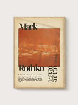 Mark Rothko Print poster in oak frame
