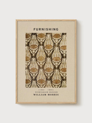 William Morris Print poster in oak frame