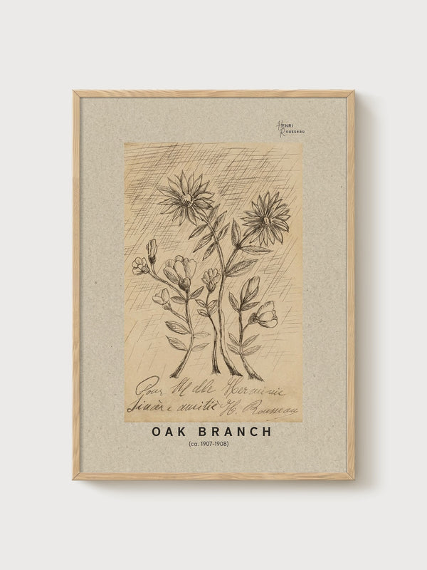 Henri Rousseau Print poster in oak frame