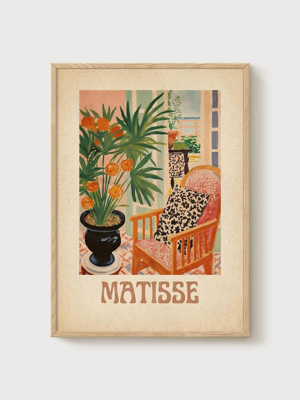 Henri Matisse Print poster in oak frame