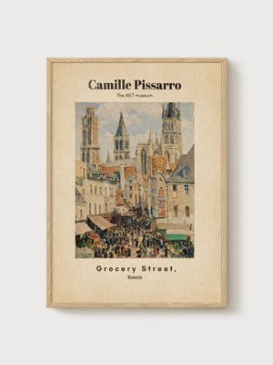 Camille Pissarro Print poster in oak frame