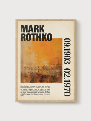 Mark Rothko Print poster in oak frame
