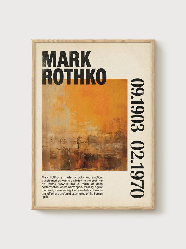 Mark Rothko Print poster in oak frame