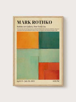 Mark Rothko Print poster in oak frame