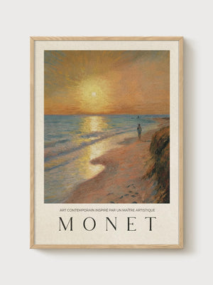 Claude Monet Print poster in oak frame