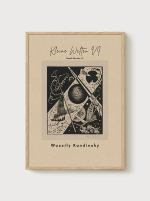Wassily Kandinsky Print poster in oak frame