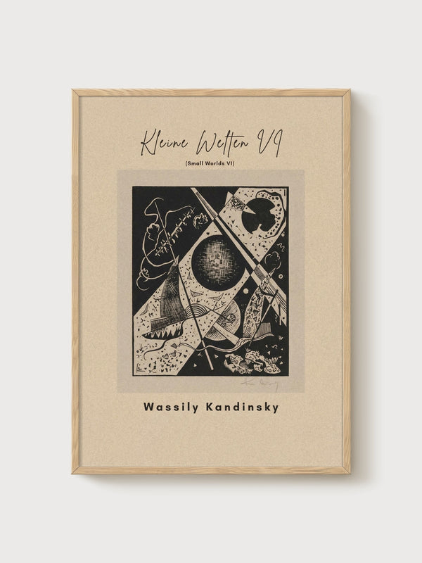 Wassily Kandinsky Print poster in oak frame