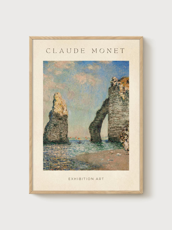 Claude Monet Print poster in oak frame