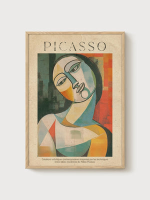 Pablo Picasso Print poster in oak frame