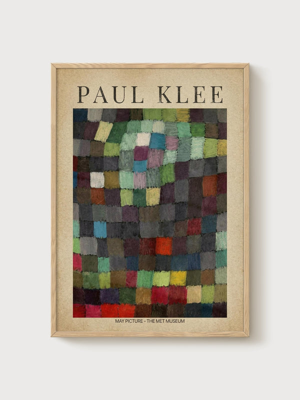 Paul Klee Print poster in oak frame