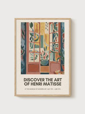 Henri Matisse Print poster in oak frame