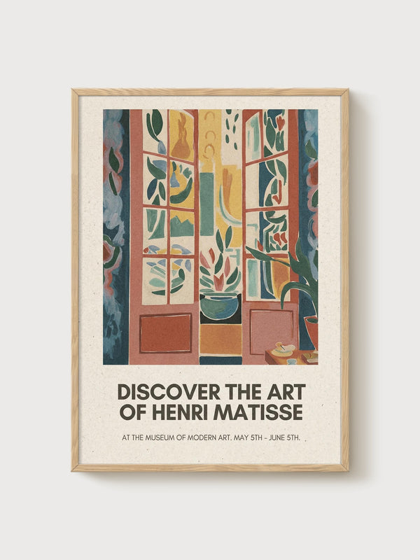 Henri Matisse Print poster in oak frame