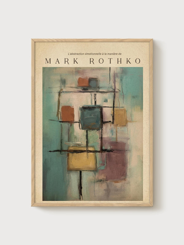 Mark Rothko Print poster in oak frame