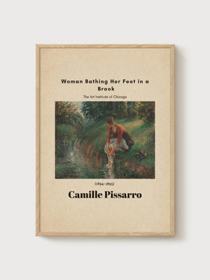 Camille Pissarro Print poster in oak frame