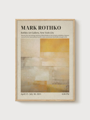 Mark Rothko Print poster in oak frame