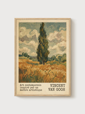 Vincent van Gogh Print poster in oak frame