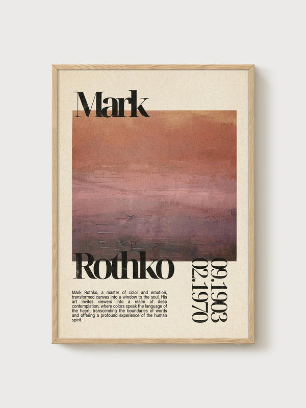 Mark Rothko Print poster in oak frame