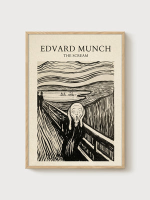 Edvard Munch Print poster in oak frame
