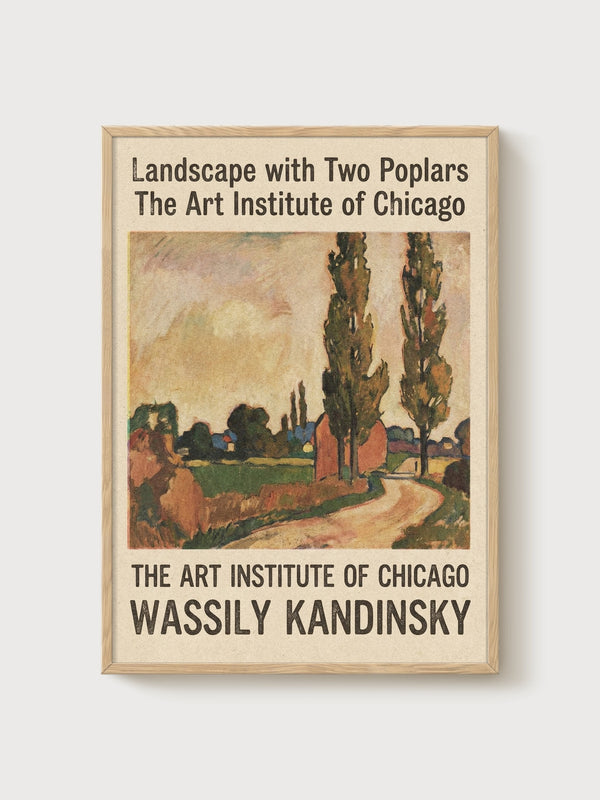 Wassily Kandinsky Print poster in oak frame