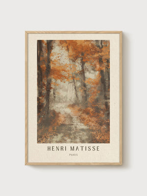 Henri Matisse Print poster in oak frame