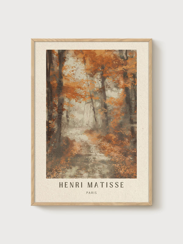 Henri Matisse Print poster in oak frame