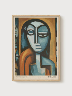 Pablo Picasso Print poster in oak frame