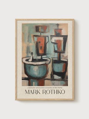 Mark Rothko Print poster in oak frame