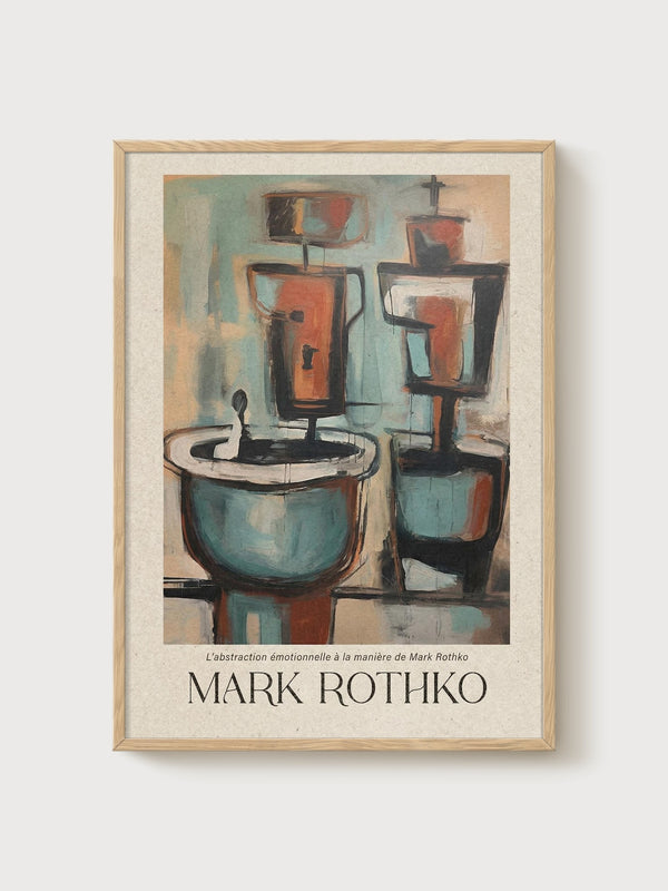Mark Rothko Print poster in oak frame