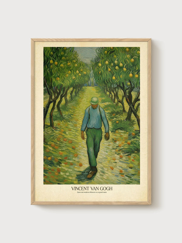 Vincent Van Gogh Print poster in oak frame