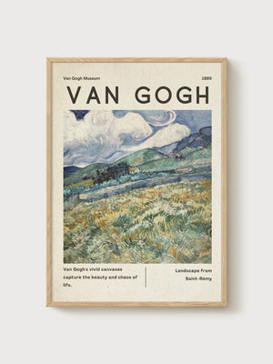 Van Gogh Print poster in oak frame