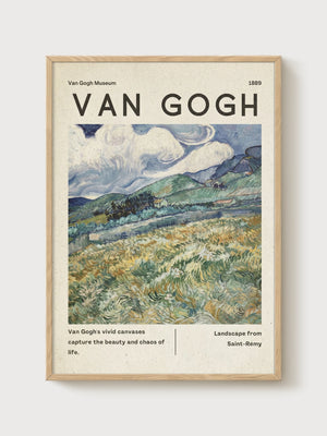 Van Gogh Print poster in oak frame
