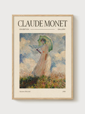 Claude Monet Exhibition Poster poster in oak frame