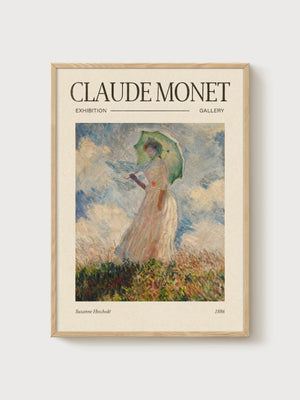 Claude Monet Exhibition Poster poster in oak frame