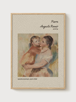 Pierre-Auguste Renoir Print poster in oak frame