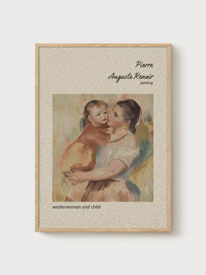 Pierre-Auguste Renoir Print poster in oak frame