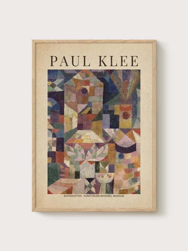 Paul Klee Print poster in oak frame
