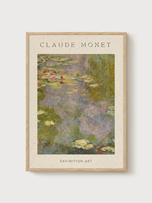 Claude Monet Print poster in oak frame
