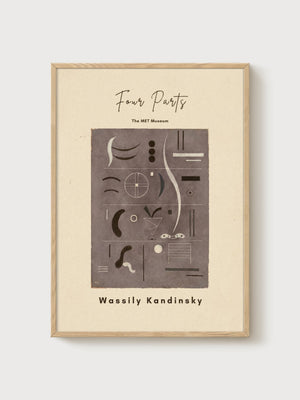 Wassily Kandinsky poster in oak frame