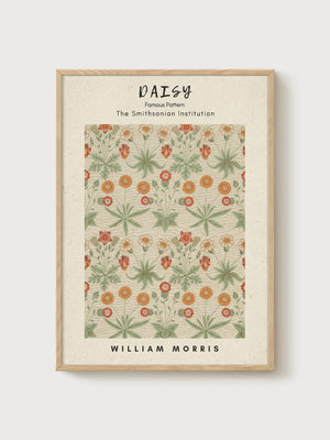 William Morris Print poster in oak frame