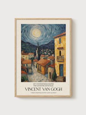 Vincent van Gogh Print poster in oak frame