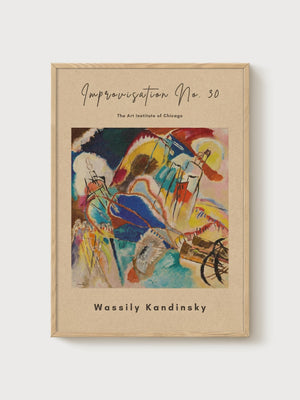 Wassily Kandinsky Print poster in oak frame