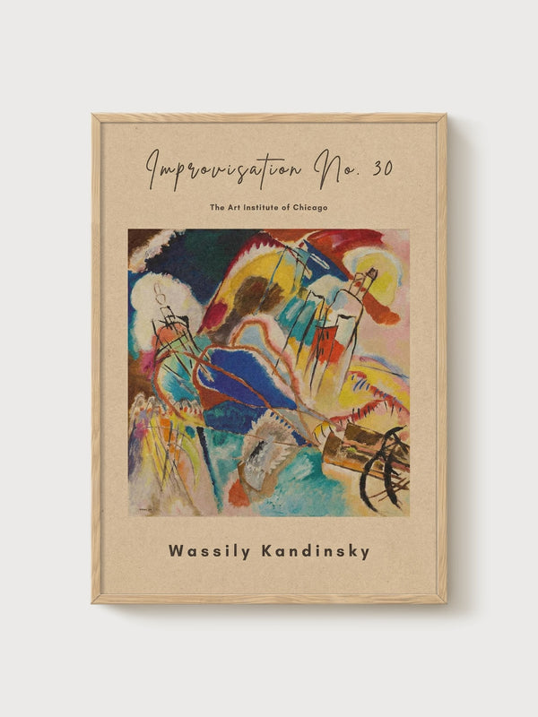 Wassily Kandinsky Print poster in oak frame