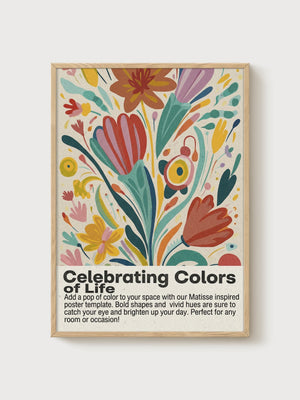 Henri Matisse Print poster in oak frame