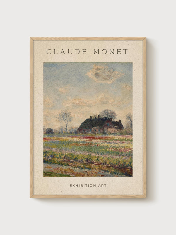 Claude Monet Print poster in oak frame