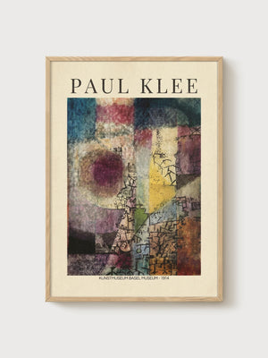 Paul Klee Print poster in oak frame