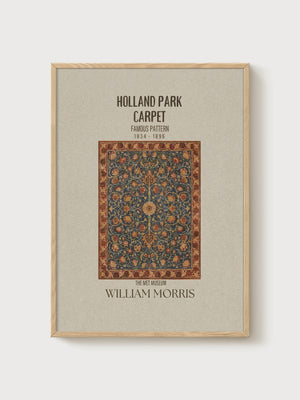 William Morris Print poster in oak frame