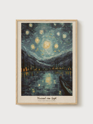 Vincent van Gogh Print poster in oak frame