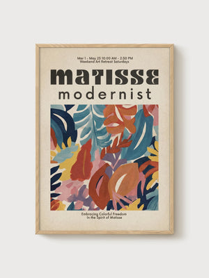 Henri Matisse Print poster in oak frame