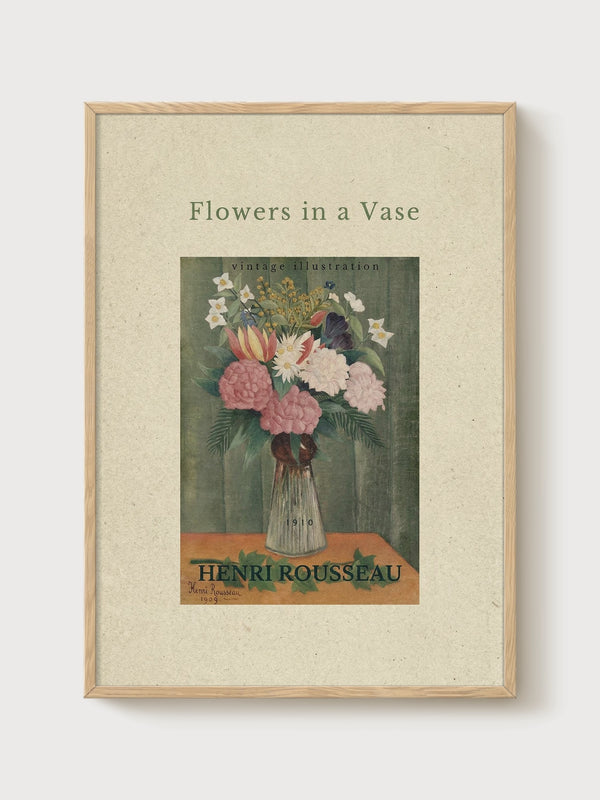 Henri Rousseau Print poster in oak frame
